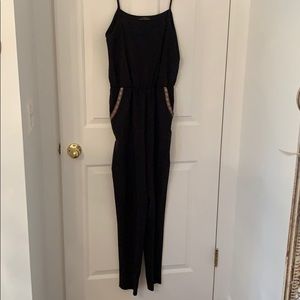 Black spaghetti strap jumpsuit